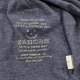45R/45rpm 天竺のビッグスリットTシャツ ワイドシルエット Ｔシャツ カットソー ネイビー レディース フォーティーファイブアールピーエム【中古】6-0904M♪