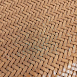 45R/45rpm スタンプレザーかごバッグ レザーバッグ 革 メッシュレザー トートバッグ ブラウン レディース フォーティーファイブアールピーエム【中古】6-0815G◎