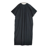evam eva cotton lawn one-piece 定価26400円 24SS E241T214 Mサイズ コットン 半袖 ワンピース 24SS ブラック レディース エヴァムエヴァ【中古】6-0831S◎