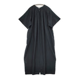 evam eva cotton lawn one-piece 定価26400円 24SS E241T214 Mサイズ コットン 半袖 ワンピース 24SS ブラック レディース エヴァムエヴァ【中古】6-0831S◎
