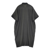 evam eva cotton shirts one piece 定価30800円 E221T144 コットン 半袖 ワンピース チャコールグレー レディース エヴァムエヴァ【中古】6-0831S◎