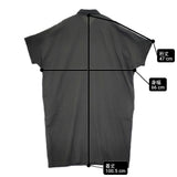 evam eva cotton shirts one piece 定価30800円 E221T144 コットン 半袖 ワンピース チャコールグレー レディース エヴァムエヴァ【中古】6-0831S◎