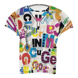 PLEATS PLEASE ISSEY MIYAKE 総柄 マルチカラー pp81FK392 プリーツ サイズ3 半袖Ｔシャツ カットソー ホワイト マルチカラー レディース プリーツプリーズ【中古】6-0831S◎