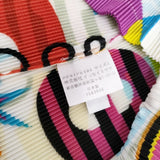 PLEATS PLEASE ISSEY MIYAKE 総柄 マルチカラー pp81FK392 プリーツ サイズ3 半袖Ｔシャツ カットソー ホワイト マルチカラー レディース プリーツプリーズ【中古】6-0831S◎