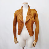 PLEATS PLEASE ISSEY MIYAKE PP53-JO188 サイズ3 プリーツ ジャケット カーディガン キャメル レディース プリーツプリーズ【中古】6-0906M◎