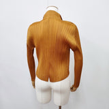 PLEATS PLEASE ISSEY MIYAKE PP53-JO188 サイズ3 プリーツ ジャケット カーディガン キャメル レディース プリーツプリーズ【中古】6-0906M◎