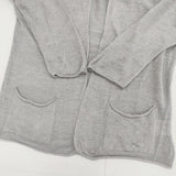 Classic body クラシックボディ リネン VKCD-7850M サイズ0 長袖 カーディガン ライトグレー レディース【中古】6-0831M◎