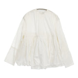 Curensology レイヤードギャザーブラウス 定価29700円 CL306030ER-08 ブラウス シャツ ホワイト レディース カレンソロジー【中古】6-0825M♪
