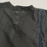 Simplicite 25SS 刺繍 ギャザーブラウス vネック インド製 ノースリーブ ブラウス シャツ ブラック ネイビー レディース シンプリシテェ【中古】6-0831S◎