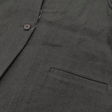 evam eva linen cotton long vest リネンコットンロングベスト サイズM E251T034 ジレ 定価38500円 ベスト 25SS sumi ブラック レディース エヴァムエヴァ【中古】6-0825M♪