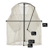 evam eva shadow check gathered pullover シャドウチェックギャザープルオーバー E251T204 コットン 定価25300円 ブラウス 25SS アンティークホワイト レディース エヴァムエヴァ【中古】6-0825M♪