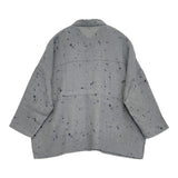 evam eva printed shirt サイズM E251T244 リネン プリント ブラウス 定価34100円 長袖シャツ 25SS グレー レディース エヴァムエヴァ【中古】6-0825M♪