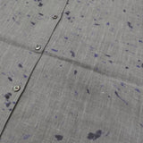 evam eva printed shirt サイズM E251T244 リネン プリント ブラウス 定価34100円 長袖シャツ 25SS グレー レディース エヴァムエヴァ【中古】6-0825M♪