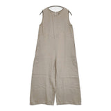 evam eva linen all-in-one リネンオールインワン サロペット E251T230 定価47300円 オールインワン ツナギ 25SS sage グレージュ レディース エヴァムエヴァ【中古】6-0825S♪