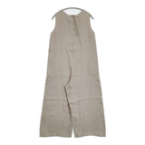 evam eva linen all-in-one リネンオールインワン サロペット E251T230 定価47300円 オールインワン ツナギ 25SS sage グレージュ レディース エヴァムエヴァ【中古】6-0825S♪