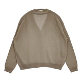 evam eva ラミーコットンカーディガン サイズM E251K095 ニット 羽織り 定価28600円 カーディガン 25SS ベージュ レディース エヴァムエヴァ【中古】6-0825M♪