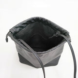 evam eva レザー巾着バッグ ショルダーバッグ 巾着バッグ ブラック レディース エヴァムエヴァ【中古】6-0815G◎