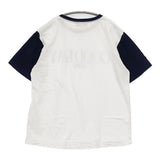 AMERICANA トリムTシャツ プリント コットン 半袖Ｔシャツ カットソー ホワイト ネイビー レディース アメリカーナ【中古】6-0831S◎