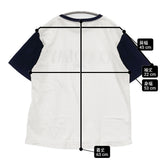 AMERICANA トリムTシャツ プリント コットン 半袖Ｔシャツ カットソー ホワイト ネイビー レディース アメリカーナ【中古】6-0831S◎