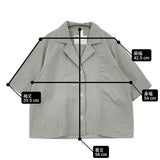 MHL. 24SS WASHED COTTON SHIRTING オープンカラー 定価20900円 サイズ1 595-4152504 半袖シャツ ライトグリーン レディース エムエイチエル【中古】6-0831S◎