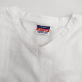 45R/45rpm コットン サイズ1 無地 Vネック 半袖Ｔシャツ カットソー ホワイト レディース フォーティーファイブアールピーエム【中古】6-0831S◎