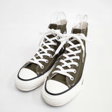 CONVERSE 未使用品 CANVAS AS J HI キャンバス ALL STAR ハイカット 24cm 定価13200円 A2821PSH604 スニーカー カーキ ホワイト レディース コンバース【中古】6-0815G◎