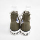 CONVERSE 未使用品 CANVAS AS J HI キャンバス ALL STAR ハイカット 24cm 定価13200円 A2821PSH604 スニーカー カーキ ホワイト レディース コンバース【中古】6-0815G◎