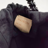 MAISON N.H PARIS SHIMLA NATURAL×NOIR 丸型 インド製 かごバッグ ベージュ ブラック レディース メゾンエヌアッシュパリ【中古】6-0825G♪
