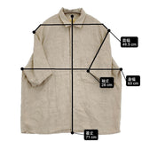 SEVEN BY SEVEN 未使用品 リネン サイズM 定価35200円 オープンカラー 開襟 半袖シャツ ベージュ メンズ セブン バイ セブン【中古】6-0829S♪