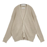 Graphpaper Linen Solotex Loose Rib Cardigan サイズ3 定価33000円 GU251-80120 カーディガン 25SS ベージュ メンズ グラフペーパー【中古】6-0825M♪