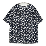 marimekko unikko ウニッコ 52184-1-46252 コットン Sサイズ 半袖Ｔシャツ カットソー ネイビー ホワイト レディース マリメッコ【中古】6-0831S◎
