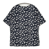 marimekko unikko ウニッコ 52184-1-46252 コットン Sサイズ 半袖Ｔシャツ カットソー ネイビー ホワイト レディース マリメッコ【中古】6-0831S◎
