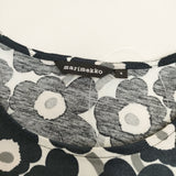 marimekko unikko ウニッコ 52184-1-46252 コットン Sサイズ 半袖Ｔシャツ カットソー ネイビー ホワイト レディース マリメッコ【中古】6-0831S◎