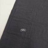 mina perhonen choucho 刺繍 ws8175 サイズ36 コットン 半袖 ワンピース ネイビー ホワイト レディース ミナペルホネン【中古】6-0831S◎