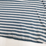 mina perhonen ocean border choucho刺繍 ws8178 サイズ38 コットン 半袖Ｔシャツ カットソー グレー ブルーグリーン レディース ミナペルホネン【中古】6-0831S◎