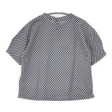 Sally Scott 新品 ストライプ 57-85-8843 コットンナイロン サイズM 半袖Ｔシャツ カットソー ブルー グレー レディース サリースコット【中古】6-0831S◎