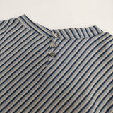 Sally Scott 新品 ストライプ 57-85-8843 コットンナイロン サイズM 半袖Ｔシャツ カットソー ブルー グレー レディース サリースコット【中古】6-0831S◎
