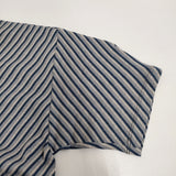 Sally Scott 新品 ストライプ 57-85-8843 コットンナイロン サイズM 半袖Ｔシャツ カットソー ブルー グレー レディース サリースコット【中古】6-0831S◎