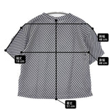 Sally Scott 新品 ストライプ 57-85-8843 コットンナイロン サイズM 半袖Ｔシャツ カットソー ブルー グレー レディース サリースコット【中古】6-0831S◎