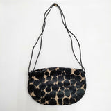 mina perhonen good news! coupe bag クッペバッグ vs9975 パイル ショルダーバッグ ブラック ベージュ レディース ミナペルホネン【中古】6-1011T◎