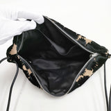 mina perhonen good news! coupe bag クッペバッグ vs9975 パイル ショルダーバッグ ブラック ベージュ レディース ミナペルホネン【中古】6-1011T◎