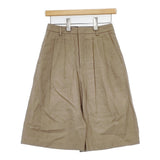 MARGARET HOWELL HIGH DENSE LINEN POPLIN TROUSERS 定価31900円 578-8141002 サイズ1 ショートパンツ ハーフパンツ ショーツ ベージュ レディース マーガレットハウエル【中古】6-0831S◎