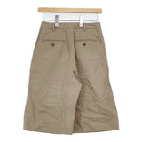 MARGARET HOWELL HIGH DENSE LINEN POPLIN TROUSERS 定価31900円 578-8141002 サイズ1 ショートパンツ ハーフパンツ ショーツ ベージュ レディース マーガレットハウエル【中古】6-0831S◎