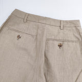 MARGARET HOWELL HIGH DENSE LINEN POPLIN TROUSERS 定価31900円 578-8141002 サイズ1 ショートパンツ ハーフパンツ ショーツ ベージュ レディース マーガレットハウエル【中古】6-0831S◎