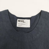MHL. 595-157550 サイズ1 コットンリネン 半袖 ワンピース ネイビー レディース エムエイチエル【中古】6-0831S◎