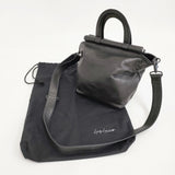 Yohji Yamamoto collections SOFT SMOOTH OIL LEATHER DUAL-USE LUNCH BAG 定118800円 ショルダーバッグ 26SS ブラック レディース ヨウジヤマモトコレクションズ【中古】6-0825G♪