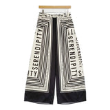 JOURNAL STANDARD スカーフプリントパンツ 定価20900円 イージーワイド パンツ 26SS ナチュラル アイボリー ブラック レディース ジャーナルスタンダード【中古】6-0825M♪