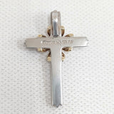 TIFFANY&Co. シグネチャークロス シルバー925 750 K18 ペンダントトップ シルバー ゴールド レディース ティファニー【中古】6-1004T◎
