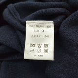 SLOANE 新品 12G天竺カシミヤクルーネック半袖ニット サイズ4 定価41800円 セーター ニット ネイビー レディース スローン【中古】6-0825T♪