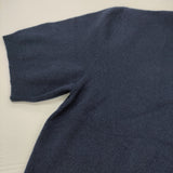 SLOANE 新品 12G天竺カシミヤクルーネック半袖ニット サイズ4 定価41800円 セーター ニット ネイビー レディース スローン【中古】6-0825T♪